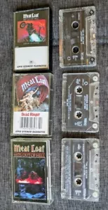 Lot of 3 Meat Loaf Cassette Tapes Hits Bat Out Of Hell & Dead Ringer Rock Albums - Picture 1 of 2