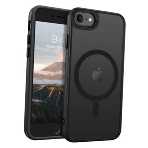 Magnetic iPhone SE Case, iPhone SE 2022/3rd/2020/2nd gen iPhone 8/7 Black - Picture 1 of 7
