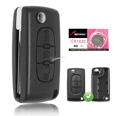 Auto Klapp Schlüssel Gehäuse für Citroen C4 I Picasso Coupe C5 III Break C6 C8