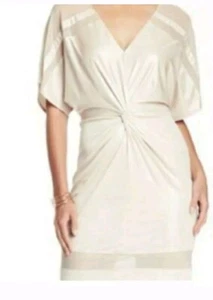 ABS Schwartz Kimono gold schimmerndes Kleid 1x 14/16 schön. Orig. 304.00 - Bild 1 von 6
