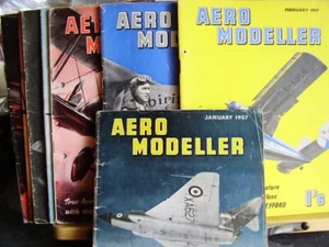 JOB LOT X 10 AEROMODELLER MODEL AIRCRAFT MAGAZINES 1957 - Picture 1 of 11