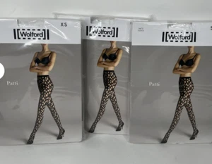 Wolford Patti Netted Tights White X-Small Woman's Wide Fishnet NWT - Picture 1 of 2