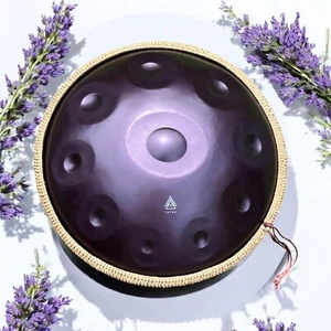 Tetra Handpan PURPLE D Kurd 12 / 10 notes 440/432 Hz 22' Nitriding Steel GIFT - Picture 1 of 16