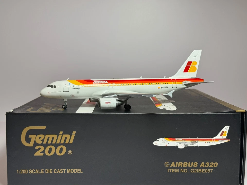 Gemini Jets 1:200 Iberia Airbus A320-200 EC-JSK 1990s colors G2IBE057 - Image 1 of 2