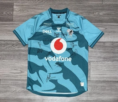 Wasps RFC Hummel Vodafone Rugby Jersey 2021 2022 Signed Squad Autographs Size S - Image 1 of 4