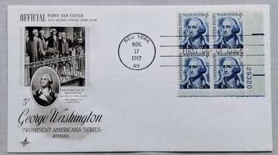 FDC Sc # 1283B - Plt # Negro de 4 - Arte Artesanía Cachet - 17/11/1967 - Nueva York Foto 1 de 2