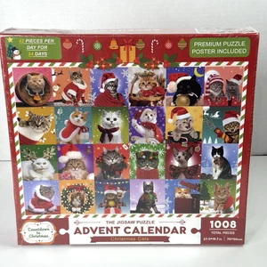Advent Calendar 2025 Jigsaw Cat Puzzle, 1008 Pieces Christmas Countdown Holiday - Picture 1 of 8
