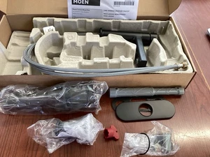 NEW Moen 84627BL Rinza 1-Handle Bathroom Faucet Matte Black W/Drain B37 - Picture 1 of 5