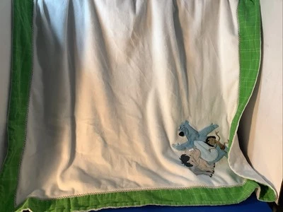 DISNEY  BABY BLANKET THE JUNGLE BOOK - Mowgli/Baloo/Hathi Jr/Bear Green/White - Image 1 of 4