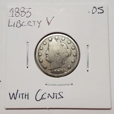 1883 Liberty v Nickel with Cents - Die Crack - Better Date - Image 1 of 4