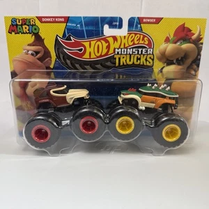 Hot Wheels Monster Trucks Super Mario Donkey Kong Bowser Demolition Doubles - Picture 1 of 4