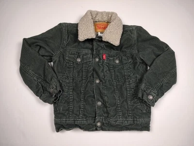 Levis Kids Cotton Corduroy SHERPA Trucker Jacket Lined Size Youth 5 Boys - Image 1 of 4