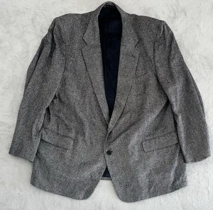 Alexander Lloyd 100% Silk Men’s Size 54L Gray 2-Button Textured Blazer Jacket - Picture 1 of 5