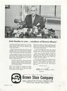 Magazine Print Ad BROWN SHOE COMPANY 1953 Thanks to You, Retailers Buster Brown - Picture 1 of 2