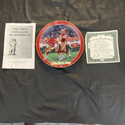 Joe Montana 1994 Bradford Exchange King Of Comeback 9” placa de porcelana primera edición Foto 1 de 4