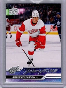 2023-24 Upper Deck Series 1 SIMON EDVINSSON YOUNG GUNS ROOKIE #228 RC - Picture 1 of 2