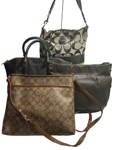 Coach & Michael Kors Lot of 4 Damaged Satchel Shoulder Crossbody Purse Bag - Picture 1 of 9