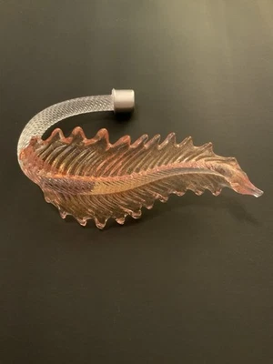 Hoja de cristal rosa de repuesto para araña veneciana original de Murano vintage Foto 1 de 4