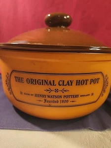 The Original Clay Hot Pot Handmade Rond Terracotta Casserole Dish W/Lid - Picture 1 of 7