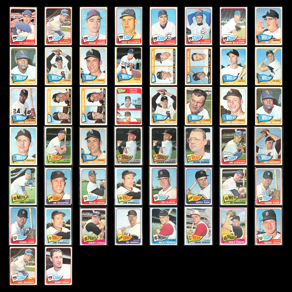 1965 Topps Lot 50 Vintage Baseball Cards Dealer Bulk Set Builder Commons VG MLB - Image 1 of 4