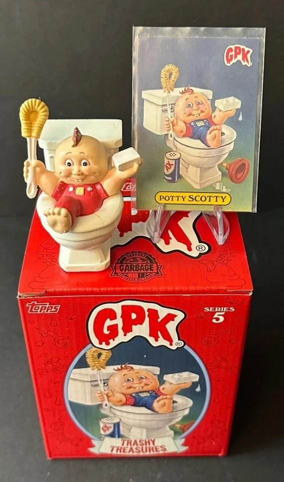 Figura Garbage Pail Kids GPK TRASHY TREASURES 5: variante roja Potty Scotty Foto 1 de 1