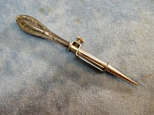Antique Sterling Handle Sewing Awl Hole Punch - Picture 1 of 4