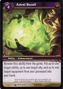 WoW - 1x Astral Recall - Wrathgate - Bild 1 von 1