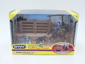 BREYER Stablemates CUTTING HORSE Set #5374 CAJA SELLADA escala 1:32 2014 Nuevo Sin usar, en caja sellada - Imagen 1 de 6