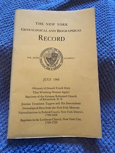 New York Genealogical and Biographical Record, Vol 97, Number 3, July 1966 - Picture 1 of 1