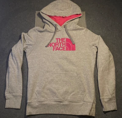 NORTH FACE SUDADERA CON CAPUCHA Mujer GRIS PEQUEÑO Rosa Polar Pullover Suéter MANGA LARGA Foto 1 de 4