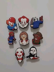 Horrorfilm Halloween gruselig Gummischuh Charms für Krokusse Cupcake Topper 8 Stck. - Bild 1 von 5