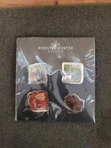 Monster Hunter World Official Pin Badge Set Promotional (New) Fan Merch Capcom - Picture 1 of 3