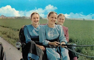 Postal People Pennsylvania Holandesas Amish Paseo a caballo sin publicar - Imagen 1 de 2