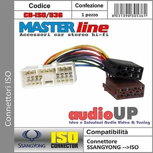 Conector Radio Iso Original Para Ssangyong Rexton De 2007 IN Entonces MASTERLINE - Imagen 1 de 1