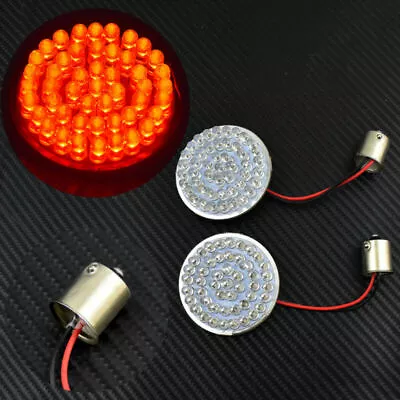 2'' 1156 Bullet Turn Signal Red LED Light Fit For Sportster Softail Touring 2014 - Image 1 of 4