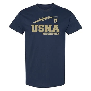 US Naval Academy Midshipmen Football Horizon T-Shirt - Navy - Picture 1 of 6