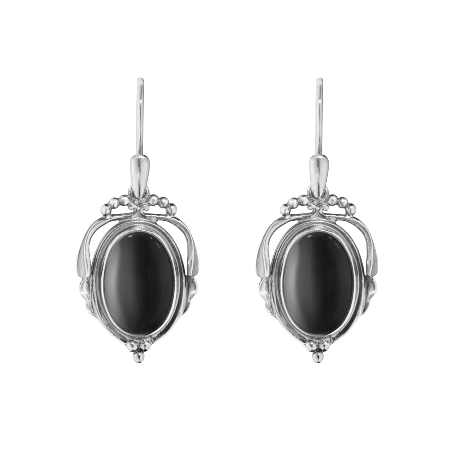 Pendientes Georg Jensen Plata del Año con Ónix Negro - Heritage 2017 Foto 1 de 1