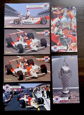 6x 1995 SkyBox Indy 500 - Al Unser Jr. - Team Penske Card Lot - Image 1 of 2