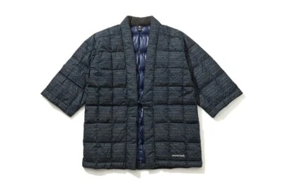 Chaqueta de Plumón Mont-bell Tradicional Japonesa Hanten Talla L Azul Marino Ligera y Cálida Foto 1 de 3