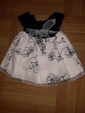 Girl infant 6-9 months holiday dress black and pink