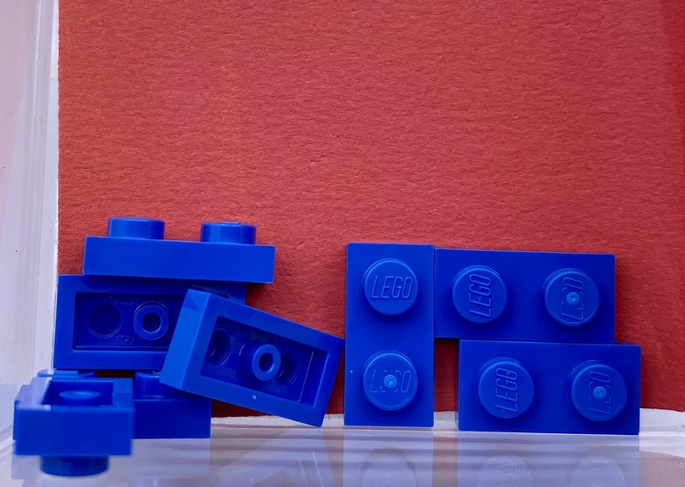 Lote Piezas Lego x (8) Ct ~ Placa Azul 1 x 2 ~ Nº 3023 Foto 1 de 1