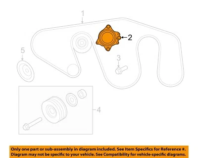 NISSAN OEM 11-24 Armada correas de refrigeración poleas-tensor de correa 119551LA0B Foto 1 de 3