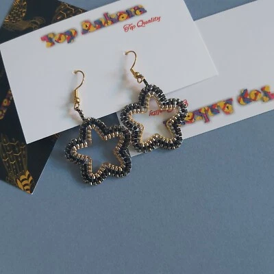 Perlenohrringe Rocaille multicolor Perlen Traditionelle Ohrringe. - Bild 1 von 3