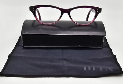 Marco de gafas Dita DRX-3002D-51 esbelto púrpura oscuro remolino ojo de gato con estuche Japón Foto 1 de 4