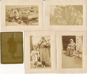 Lot de 10 photos amateur Macédoine Guerre WW1 front d'Orient Costumes et types - Imagen 1 de 12