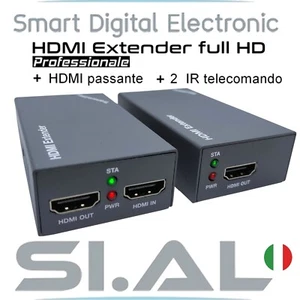 Extender hdmi ethernet CAT.5e CAT.6 Trasmettitore ricevitore ripetitore IR - Foto 1 di 4
