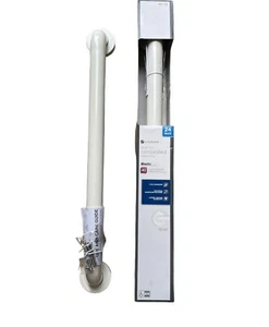 Glacier 24 in. x 1-1/2 in. Concealed Screw ADA Compliant Grab Bar in White - Picture 1 of 6
