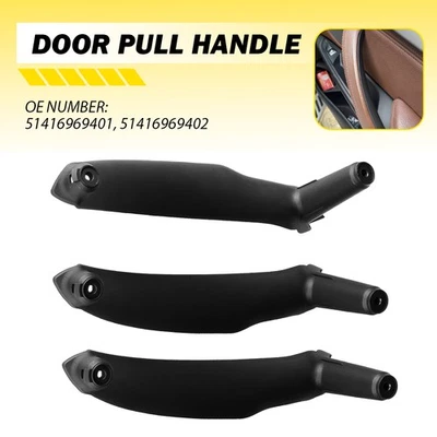 Set of 3 Pcs Inner Door Handle Pull Trim Cover Black For BMW X5 E70 2007~2013 AU - image 1 of 4