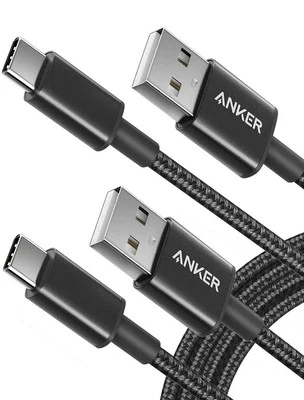 NEW 2 PACK Anker Premium Nylon USB A to USB  Type C Charging Cable 6 Ft Braided - Image 1 of 4