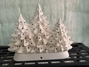 Holland Mold Triple Tree Creamic Christmas Tree Bisque - Picture 1 of 3